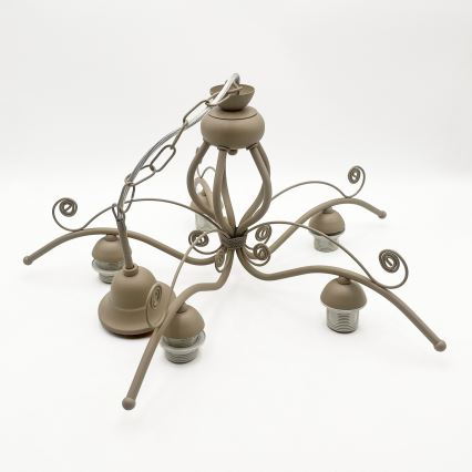 Brilagi - ANTICO MODERN chain-hung chandelier 5xE27/60W/230V beige