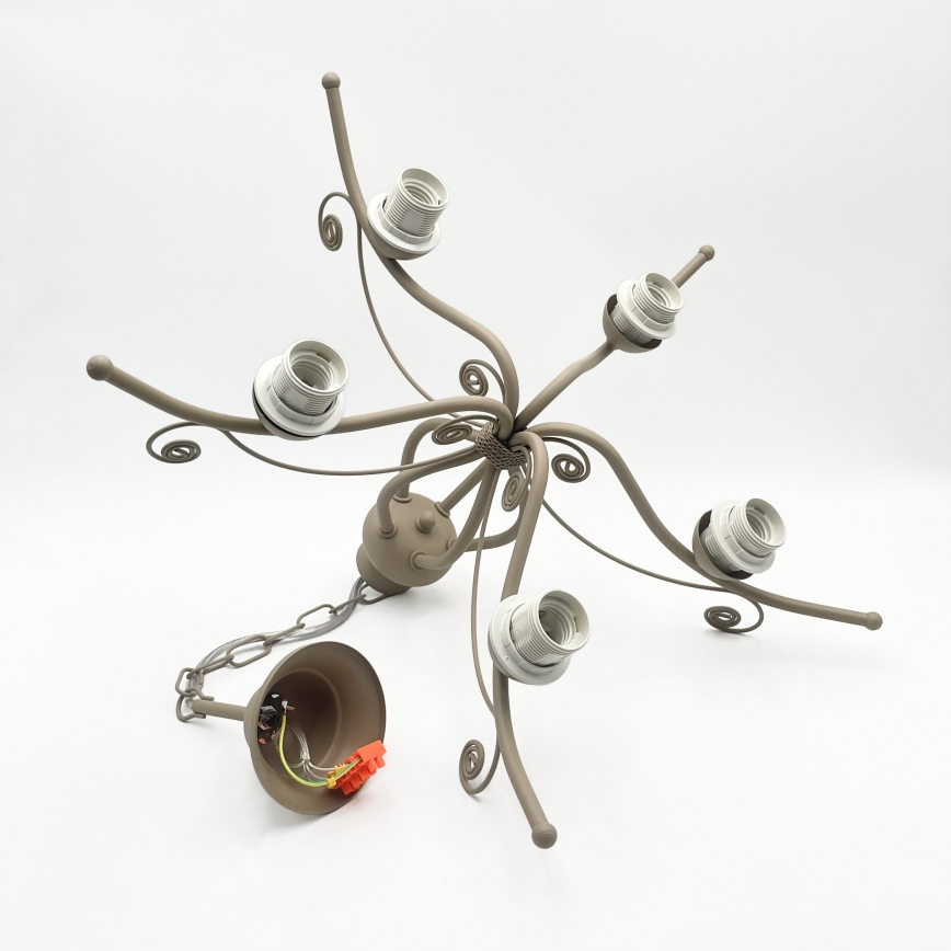Brilagi - ANTICO MODERN chain-hung chandelier 5xE27/60W/230V beige