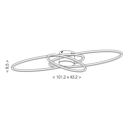 Brilagi - Dimmable LED ceiling light APOLLO LED/58W/230V 3000-6500K 43,2x101,2 cm černá + dálkové ovládání