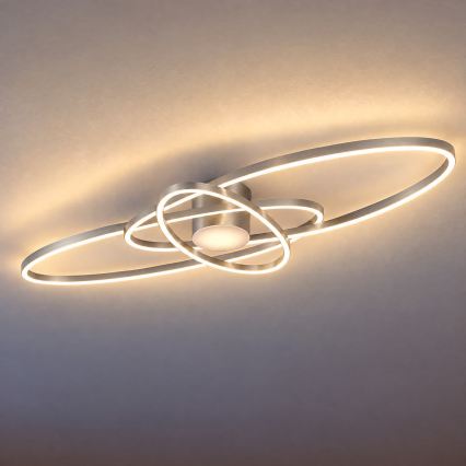 BRILAGI - APOLLO Dimmable LED Ceiling Light LED/58W/230V 3000-6500K 43,2x101,2 cm Matte Chrome + Remote Control