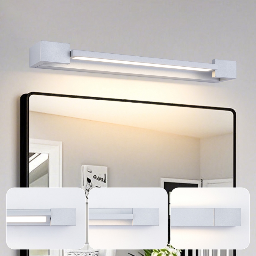 Brilagi - AQUA LINE LED Bathroom Mirror Light, 12W/230V, 45 cm, IP44, Matte Chrome, CRI 90