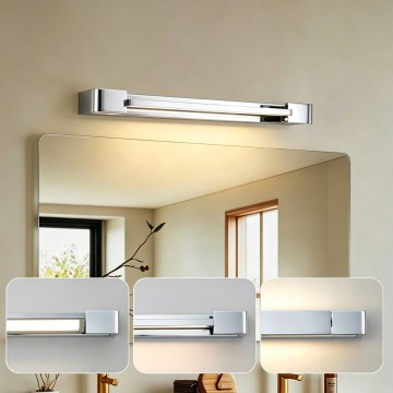 BRILAGI - AQUA LINE LED Bathroom Mirror Light, 12W/230V, 45 cm, IP44, Polished Chrome, CRI 90