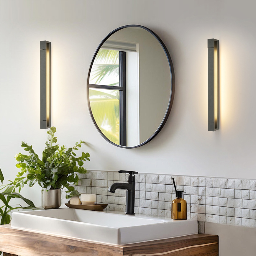 Brilagi - AQUA LINE LED Bathroom Mirror Light LED/18W/230V 60 cm IP44 Anthracite CRI 90