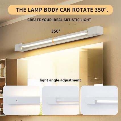 Brilagi - LED Bathroom Mirror Light AQUA LINE LED/18W/230V 60 cm IP44 White CRI 90