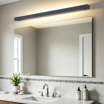 BRILAGI - AQUA LINE LED Bathroom Mirror Light 28W/230V 100 cm IP44 Black CRI 90