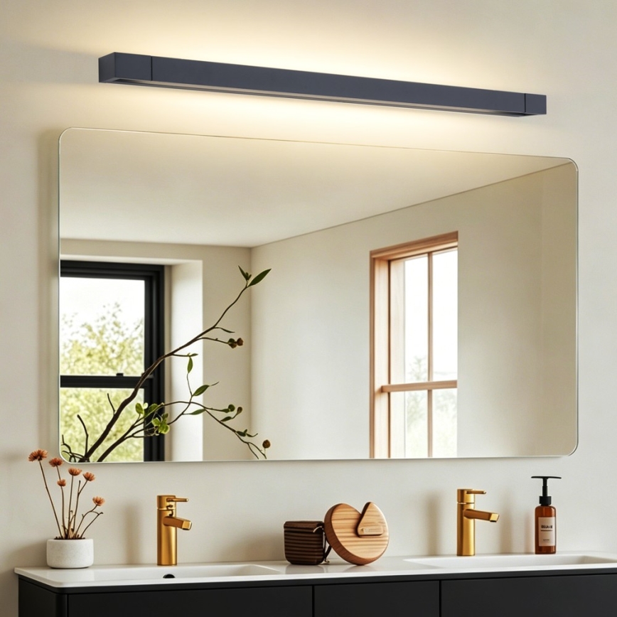 BRILAGI - AQUA LINE LED Bathroom Mirror Light 28W/230V 100 cm IP44 Black CRI 90