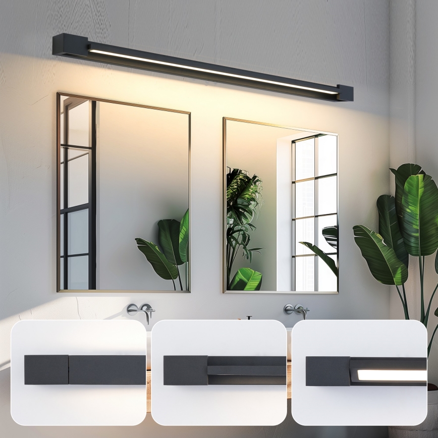 Brilagi - AQUA LINE LED Bathroom Mirror Light LED/36W/230V 120 cm IP44 Black CRI 90