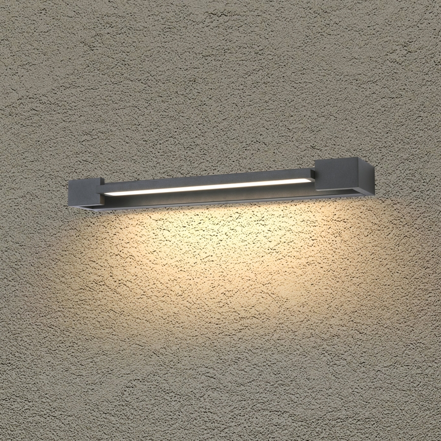 Brilagi - AQUA LINE LED Outdoor Wall Light, 12W/230V, 45 cm, IP44, Anthracite, CRI 90