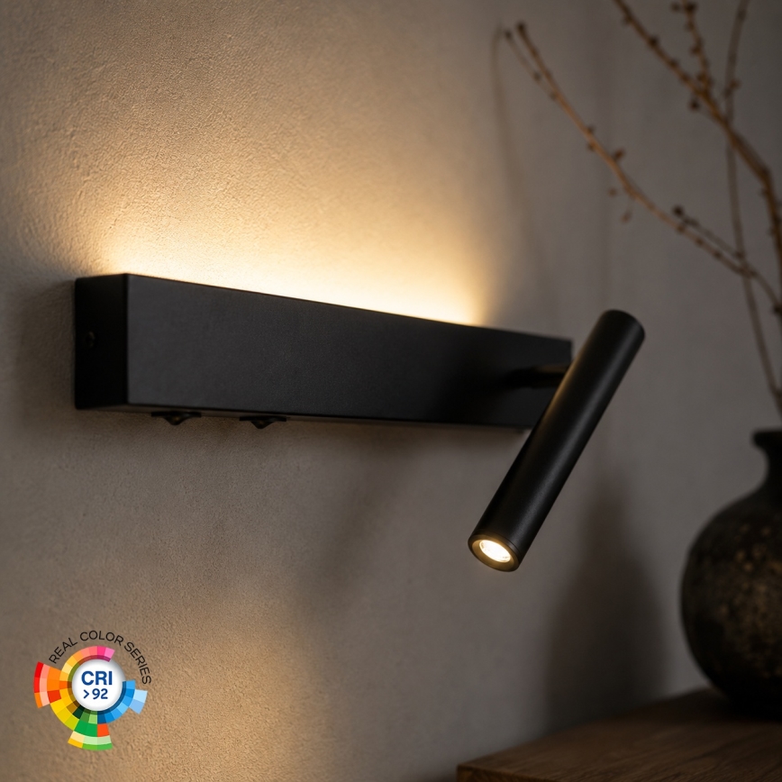 BRILAGI - ARLIX LED wall-mounted spotlight LED/3W/230V + LED/7W black CRI 90