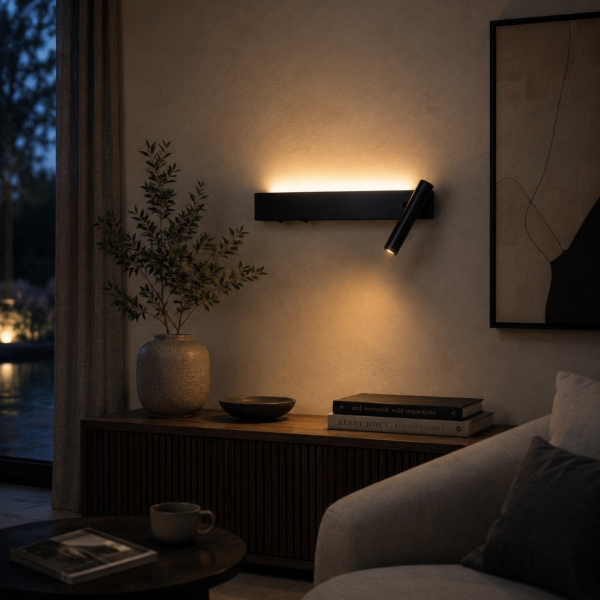 BRILAGI - ARLIX LED wall-mounted spotlight LED/3W/230V + LED/7W black CRI 90