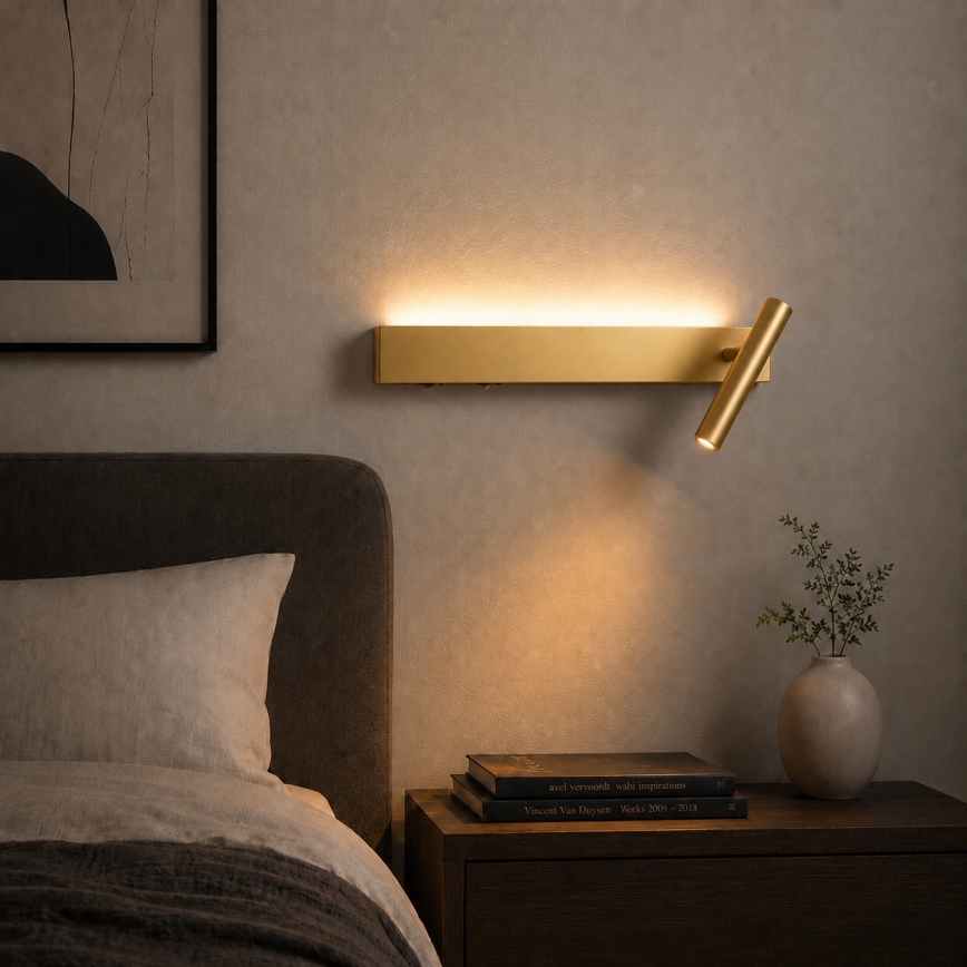 BRILAGI - ARLIX Wall-mounted LED Spotlight LED/3W/230V + LED/7W, Gold, CRI 90