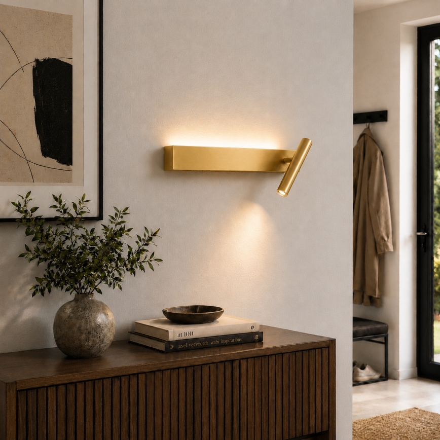 BRILAGI - ARLIX Wall-mounted LED Spotlight LED/3W/230V + LED/7W, Gold, CRI 90