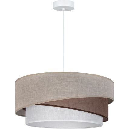 Brilagi - ARROW cable-hung pendant light 1xE27/60W/230V Ø 45 cm beige/brown/white
