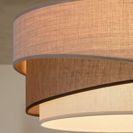 Brilagi - ARROW cable-hung pendant light 1xE27/60W/230V Ø 45 cm beige/brown/white