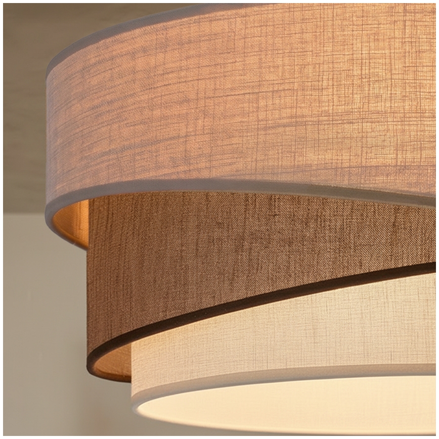 Brilagi - ARROW cable-hung pendant light 1xE27/60W/230V Ø 45 cm beige/brown/white