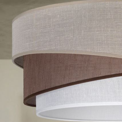 Brilagi - ARROW cable-hung pendant light 1xE27/60W/230V Ø 45 cm beige/brown/white