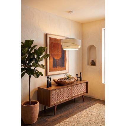 Brilagi - ARROW Cable Pendant 1xE27/60W/230V Ø 45 cm beige