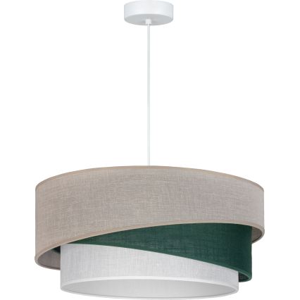 Brilagi - ARROW Cable Pendant Lamp 1xE27/60W/230V Ø 45 cm beige/green/white