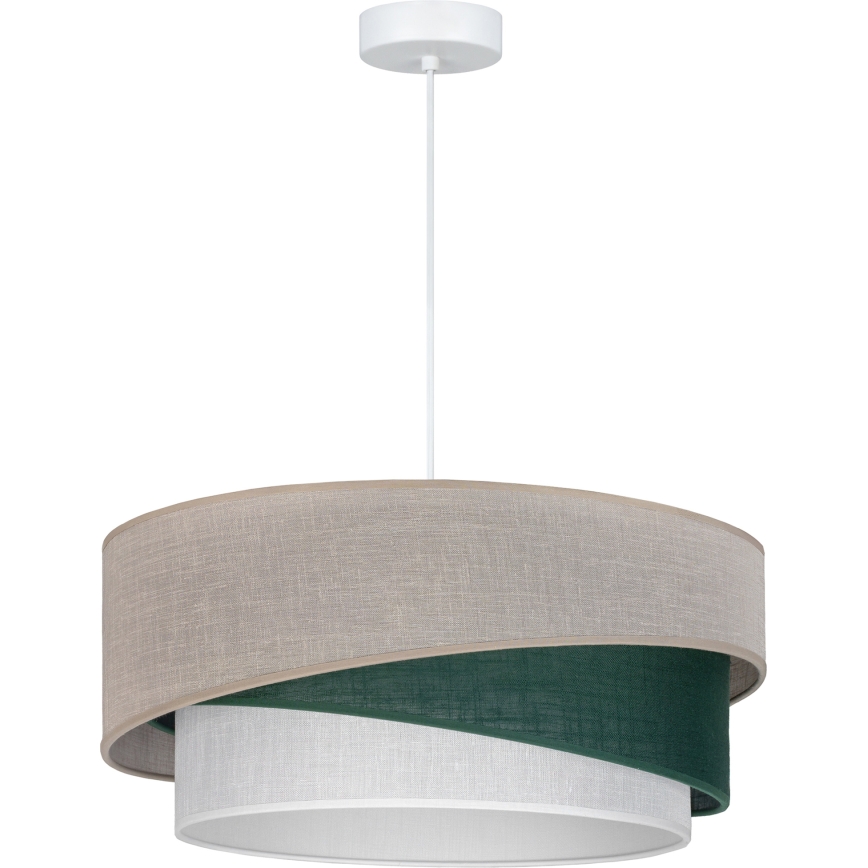 Brilagi - ARROW Cable Pendant Lamp 1xE27/60W/230V Ø 45 cm beige/green/white