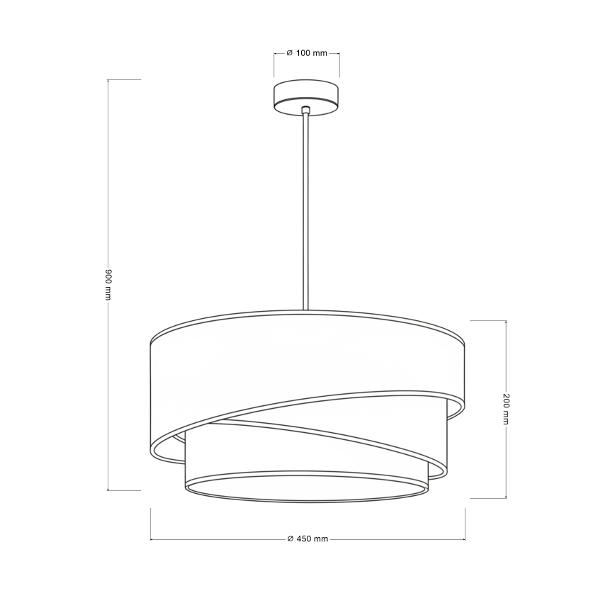 Brilagi - ARROW Cable Pendant Lamp 1xE27/60W/230V Ø 45 cm beige/green/white