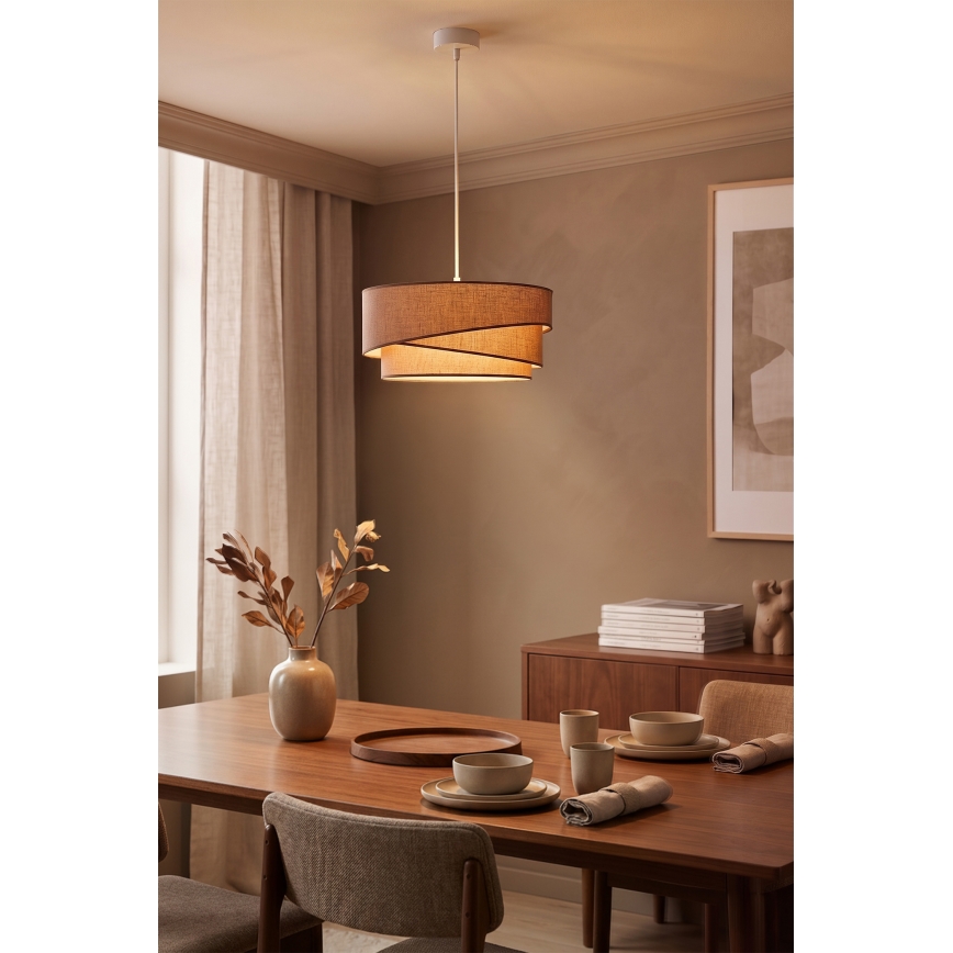 Brilagi - ARROW cord pendant 1xE27/60W/230V Ø 45 cm brown