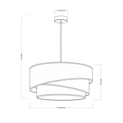 Brilagi - ARROW cord pendant 1xE27/60W/230V Ø 45 cm brown