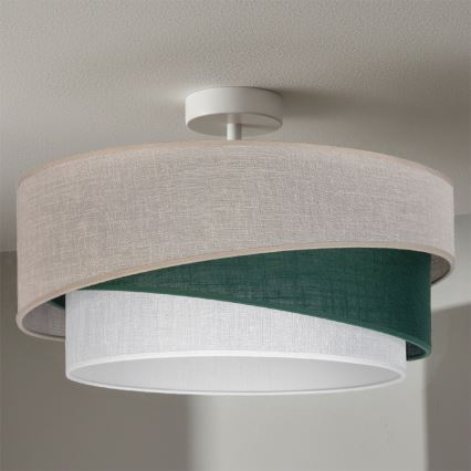 Brilagi - ARROW Flush-Mount Ceiling Light 1x E27/60W/230V, Ø45 cm, Beige/Green/White