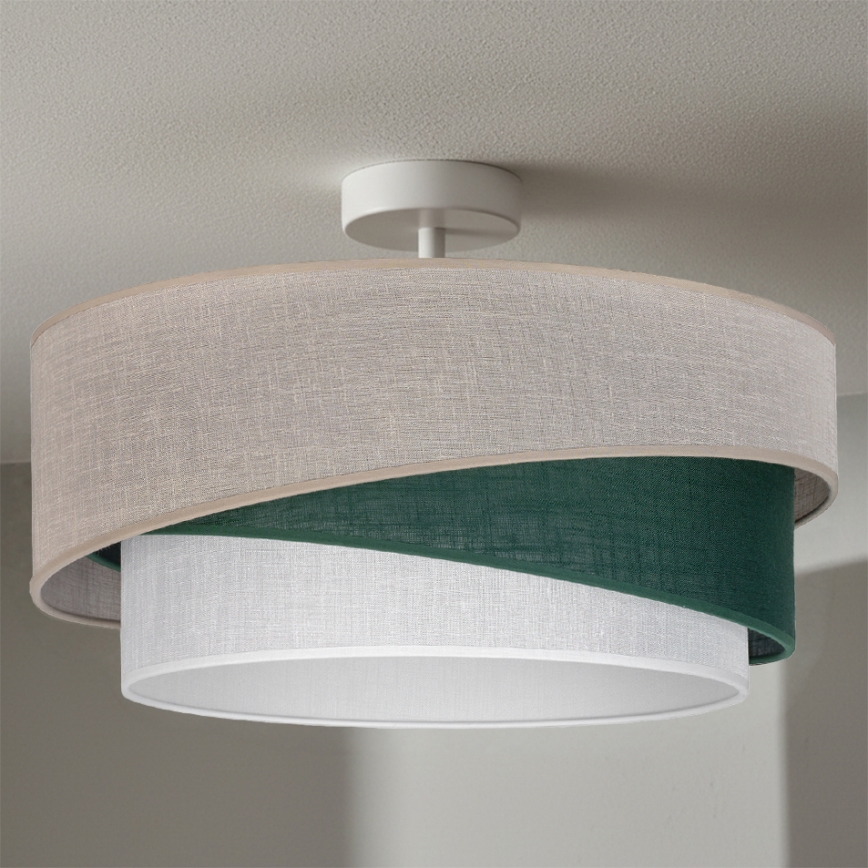 Brilagi - ARROW Flush-Mount Ceiling Light 1x E27/60W/230V, Ø45 cm, Beige/Green/White