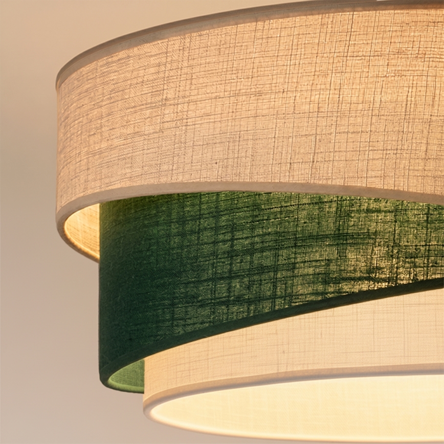 Brilagi - ARROW Flush-Mount Ceiling Light 1x E27/60W/230V, Ø45 cm, Beige/Green/White