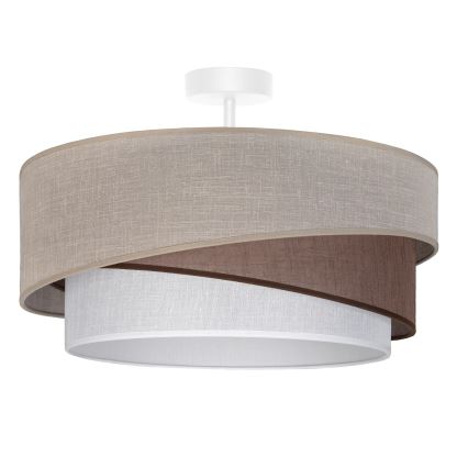 Brilagi - ARROW Flush-Mount Ceiling Light 1xE27/60W/230V Ø 45 cm Beige/Brown/White