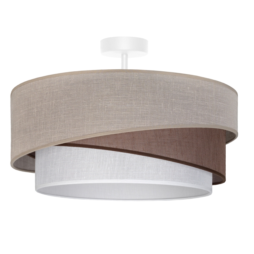 Brilagi - ARROW Flush-Mount Ceiling Light 1xE27/60W/230V Ø 45 cm Beige/Brown/White