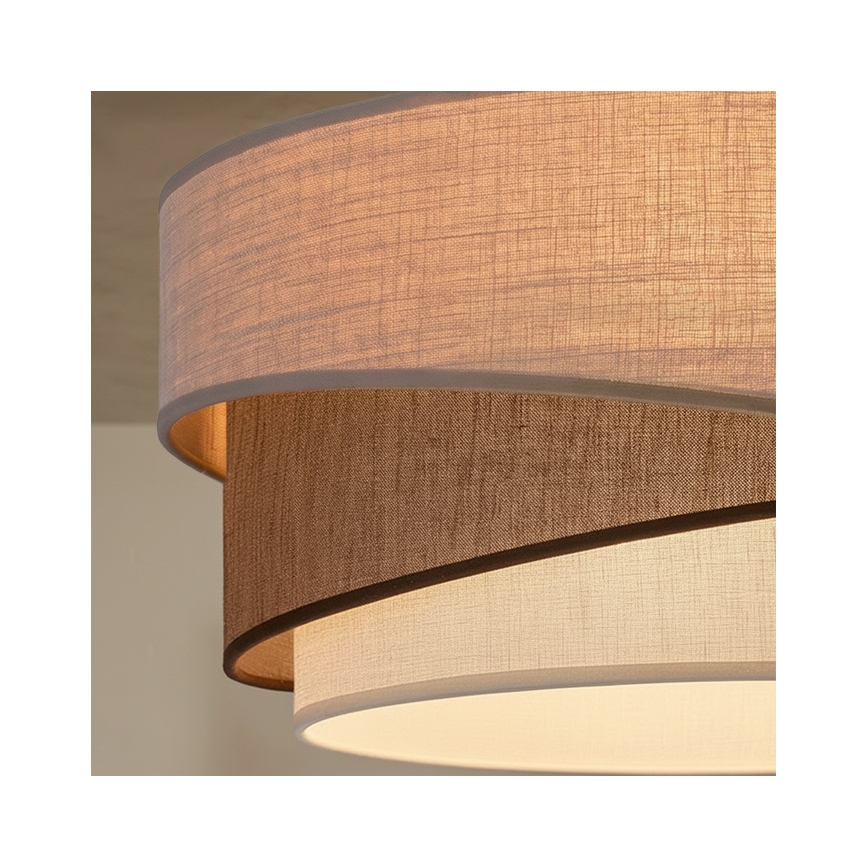 Brilagi - ARROW Flush-Mount Ceiling Light 1xE27/60W/230V Ø 45 cm Beige/Brown/White