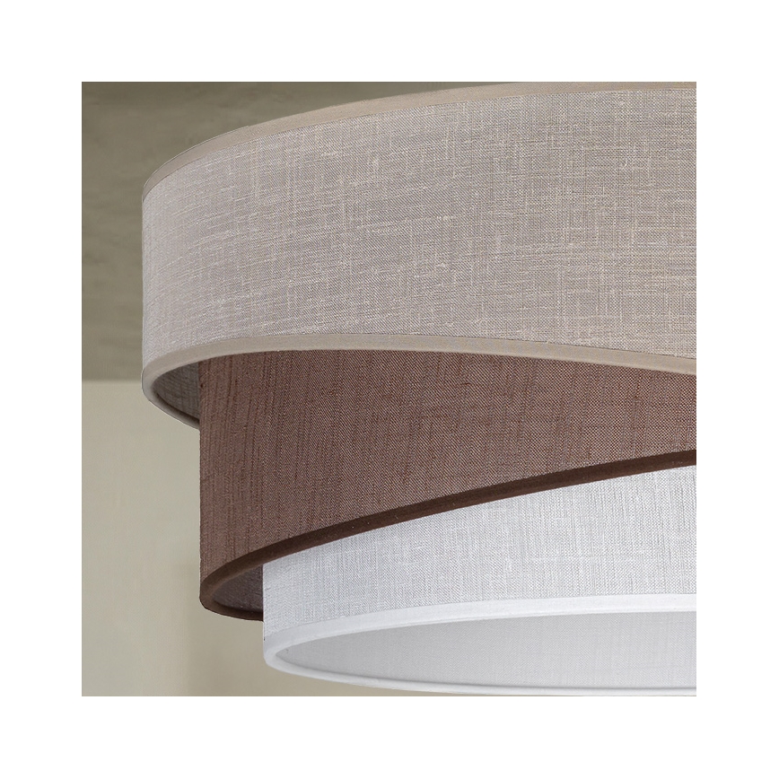 Brilagi - ARROW Flush-Mount Ceiling Light 1xE27/60W/230V Ø 45 cm Beige/Brown/White