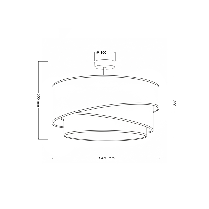Brilagi - ARROW Flush-Mount Ceiling Light 1xE27/60W/230V Ø 45 cm Beige/Brown/White