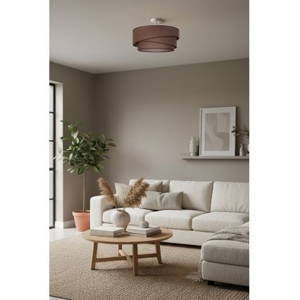 Brilagi - ARROW Flush-Mount Ceiling Light 1xE27/60W/230V Ø 45 cm Brown