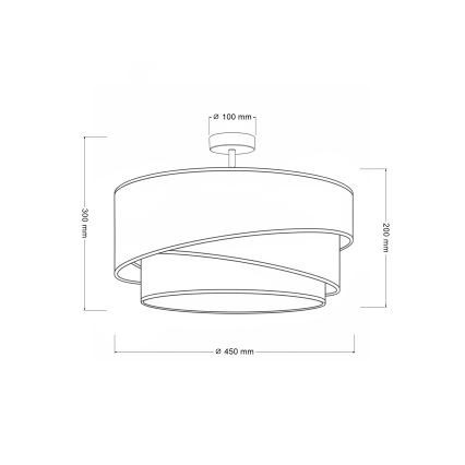 Brilagi - ARROW Flush-Mount Ceiling Light 1xE27/60W/230V Ø 45 cm Brown