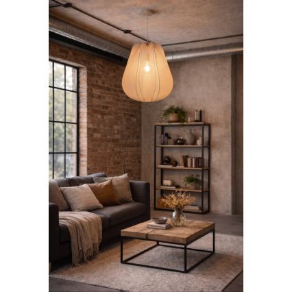 Brilagi - ARVEN LED pendant lamp on cable 1xE27/8W/230V, diameter 37 cm, beige
