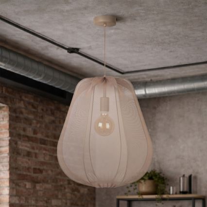 Brilagi - ARVEN LED pendant lamp on cable 1xE27/8W/230V, diameter 37 cm, beige