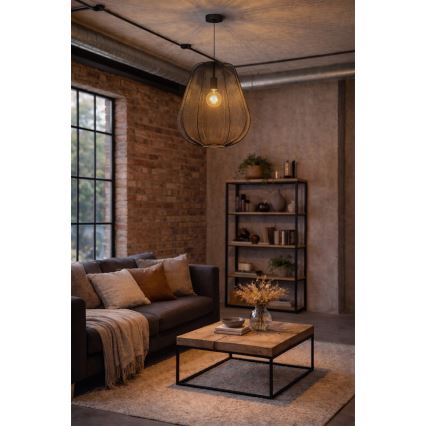 Brilagi - ARVEN LED pendant lamp on cable, 1xE27/8W/230V, Ø 37 cm, black
