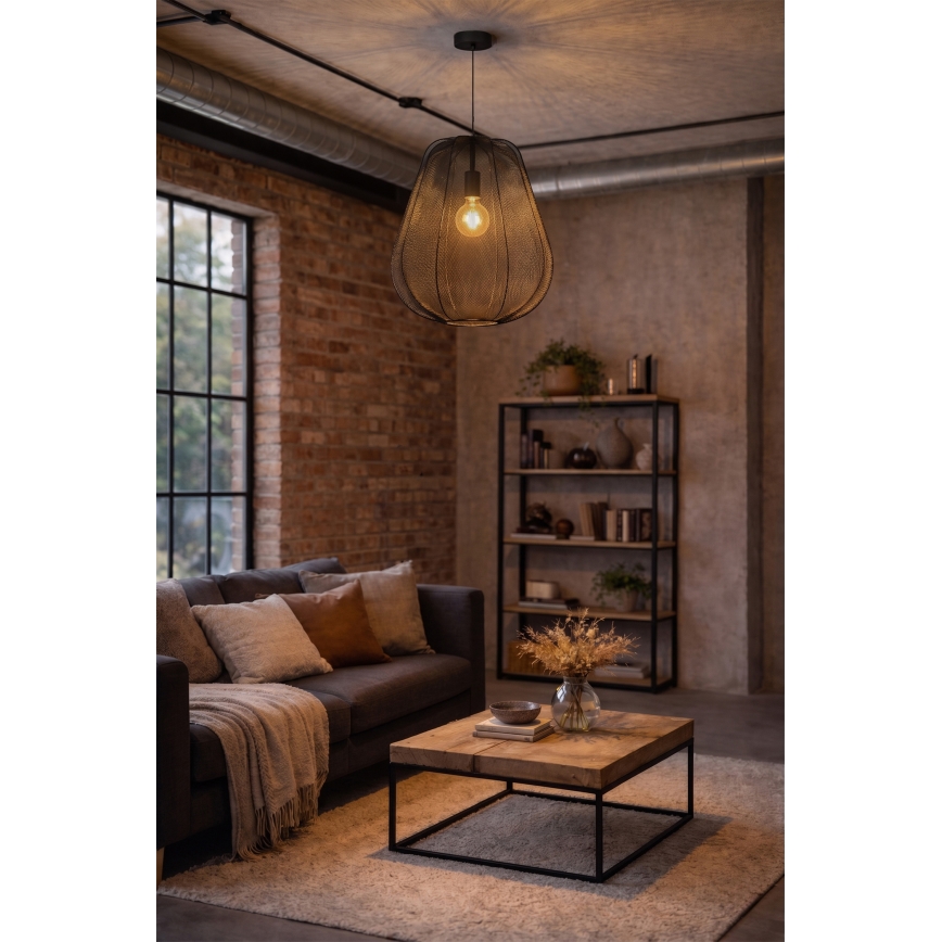 Brilagi - ARVEN LED pendant lamp on cable, 1xE27/8W/230V, Ø 37 cm, black