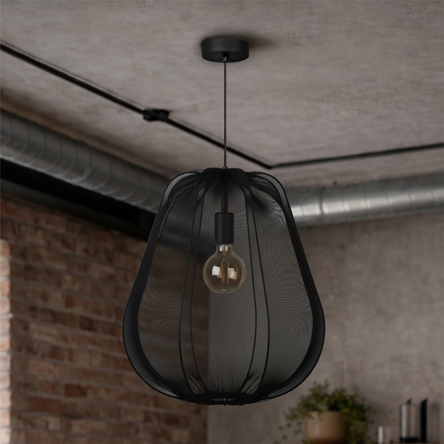 Brilagi - ARVEN LED pendant lamp on cable, 1xE27/8W/230V, Ø 37 cm, black