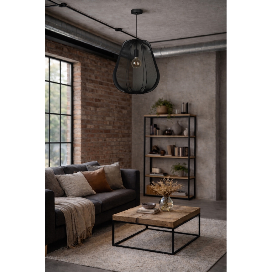 Brilagi - ARVEN LED pendant lamp on cable, 1xE27/8W/230V, Ø 37 cm, black