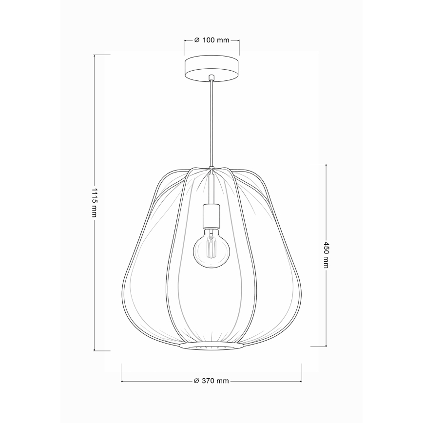 Brilagi - ARVEN LED Pendant on Cable 1xE27/8W/230V Ø 37 cm White