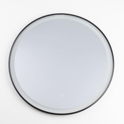 Brilagi - LED Bathroom Mirror ASTI LED/19W/230V Ø 60 cm Black IP44 CRI 90 Dimmable + CCT