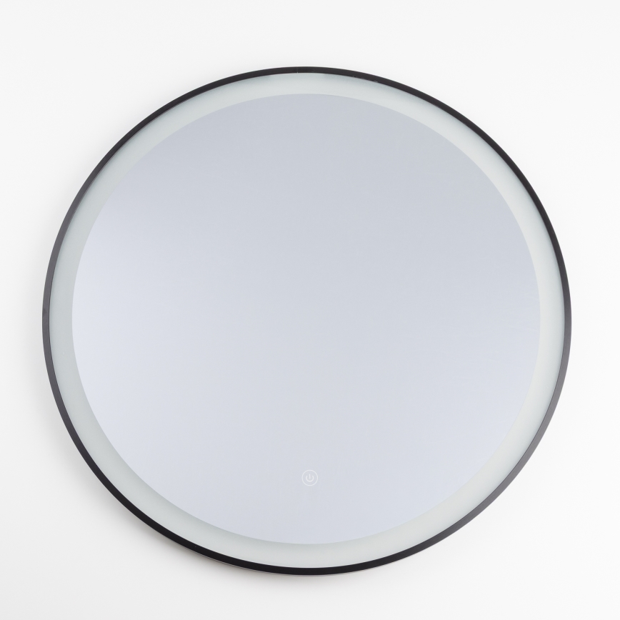 Brilagi - LED Bathroom Mirror ASTI LED/19W/230V Ø 60 cm Black IP44 CRI 90 Dimmable + CCT