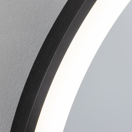 Brilagi - LED Bathroom Mirror ASTI LED/19W/230V Ø 60 cm Black IP44 CRI 90 Dimmable + CCT