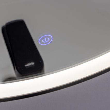 Brilagi - LED Bathroom Mirror ASTI LED/19W/230V Ø 60 cm Black IP44 CRI 90 Dimmable + CCT