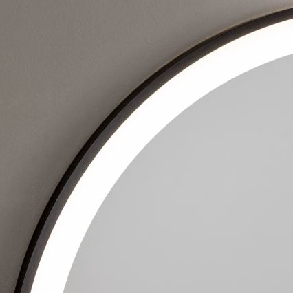 Brilagi - LED Bathroom Mirror ASTI LED/19W/230V Ø 60 cm Black IP44 CRI 90 Dimmable + CCT
