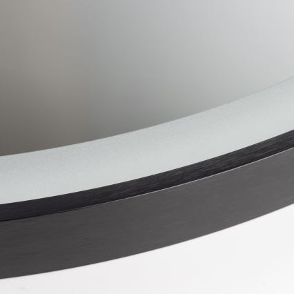 Brilagi - LED Bathroom Mirror ASTI LED/19W/230V Ø 60 cm Black IP44 CRI 90 Dimmable + CCT