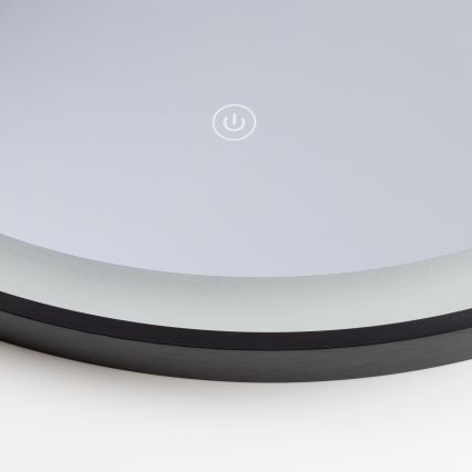 Brilagi - LED Bathroom Mirror ASTI LED/19W/230V Ø 60 cm Black IP44 CRI 90 Dimmable + CCT